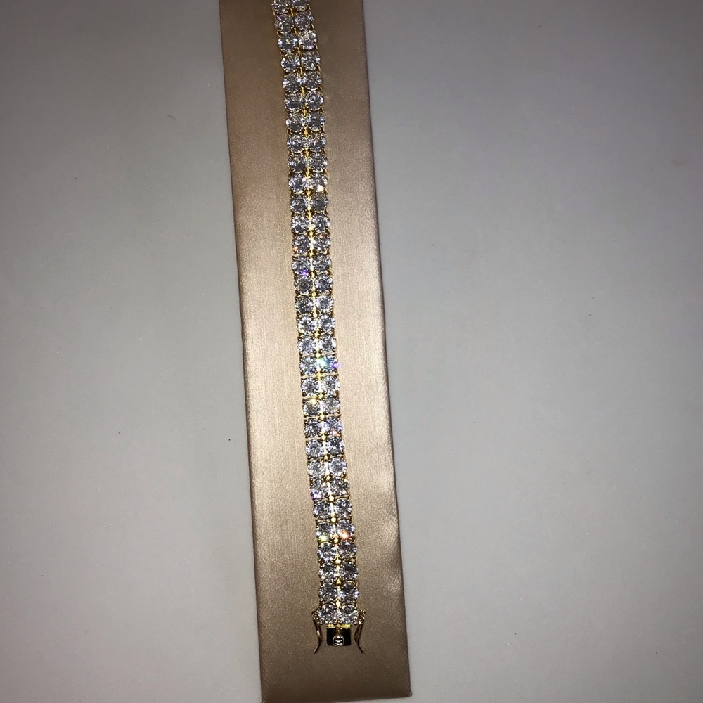 26ct Double Row Tennis Bracelet - Picture 6 of 9